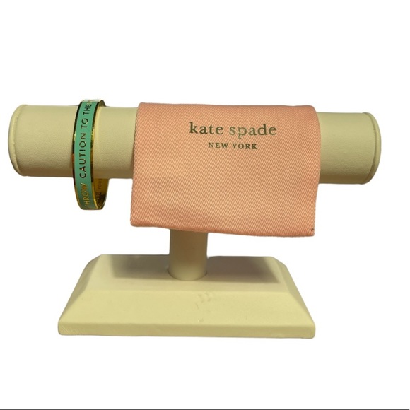 kate spade Jewelry - Kate Spade ♠️ Lose Your Head in the Clouds Teal Hinged Bangle Bracelet